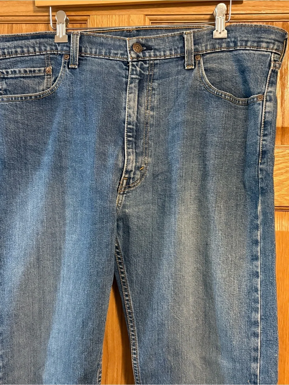 Levi’s 505 Regular Fit Straight Leg Blue Jeans Denim Men’s 40X34